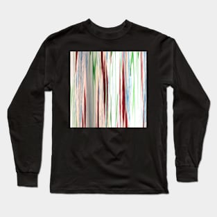 striped colourful abstract pattern Long Sleeve T-Shirt